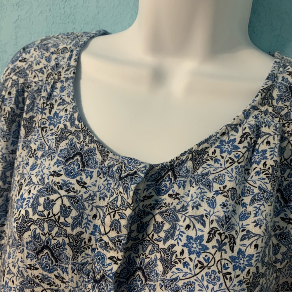 Nine West Blue Blouse - Picture 6 of 10